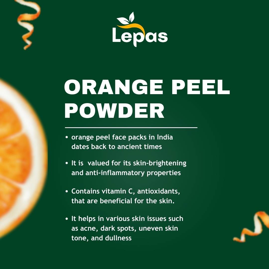 Orange Peel  Face Pack | Skin Brightening, Anti-Ageing, Natural Glow | 100g