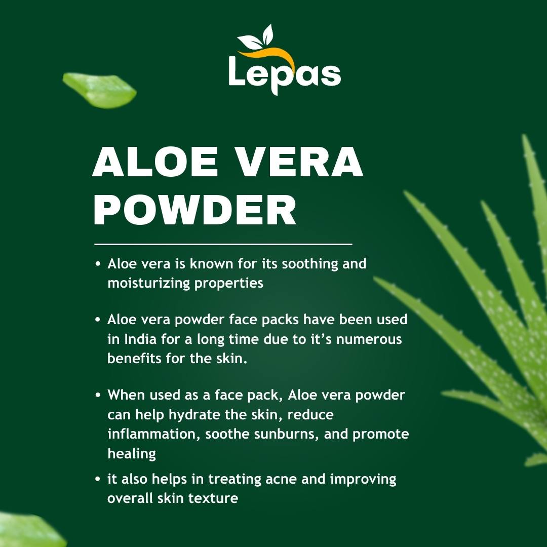 Aloevera Powder Face Pack | Moisturizes,Cleanses & Exfoliates | 100g