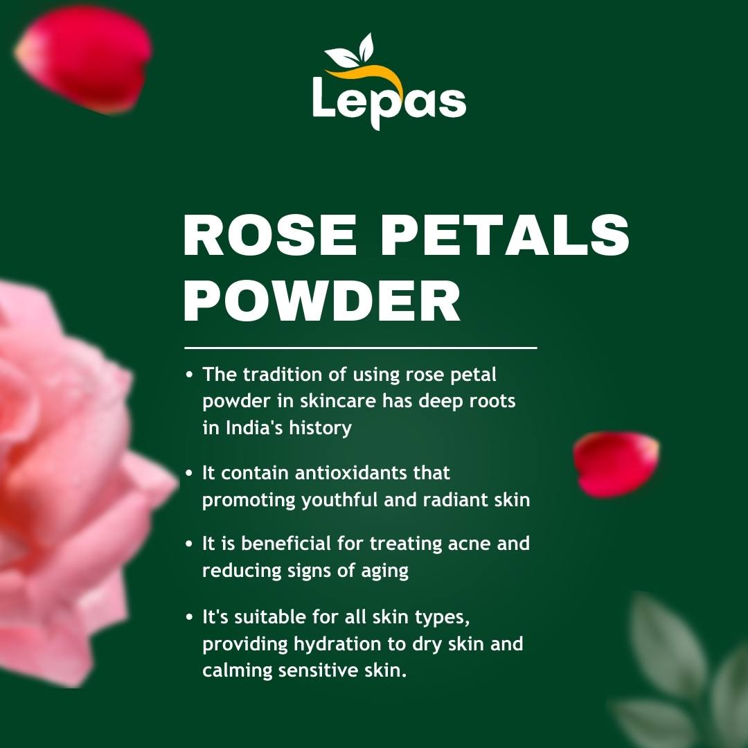 Rose Petals Face Pack | Hydrates Skin, Anti-Ageing, Skin Brightening | 100g